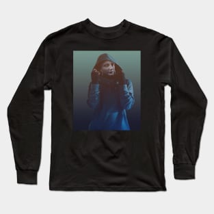 Aesthetic chola girl statue with hoodie by blacklinesw9 Long Sleeve T-Shirt